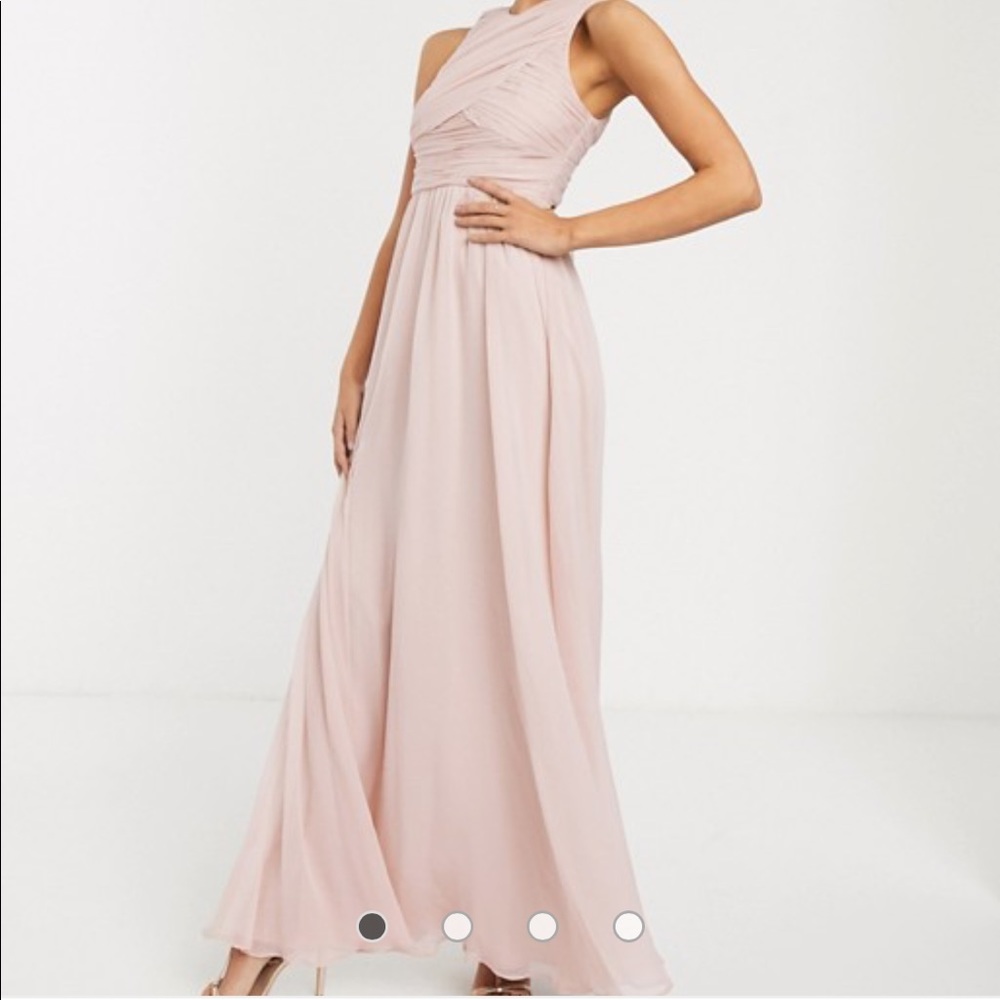 ASOS DESIGN Bridesmaid maxi dress - Blush